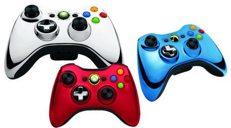 Nuevo control inalámbrico cromado para la Xbox 360