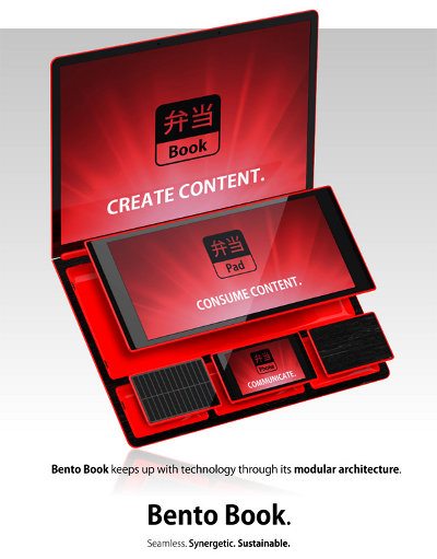 Bento Book, la notebook con tablet y smartphone integrados
