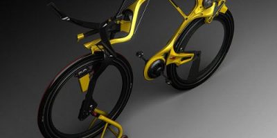 Nueva y llamativa bicicleta híbrida sin cadena