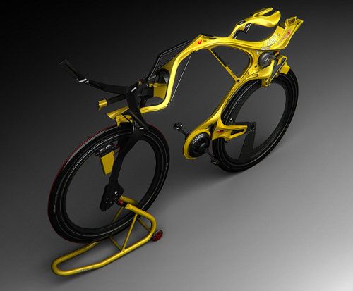 Nueva y llamativa bicicleta híbrida sin cadena
