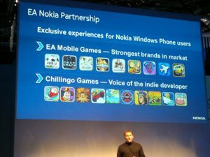 Futuros dispositivos Windows Phone de Nokia tendrán videojuegos exclusivos de EA Games