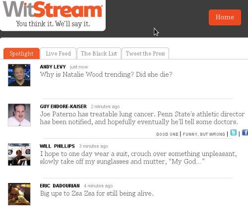 WitStream, la web que nos muestra lo más divertido de Tweeter