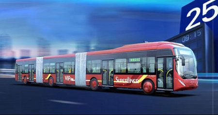 Este autobús puede llevar hasta 300 pasajeros