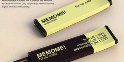 MEMOME, una memoria flash con pantalla de tinta electrónica