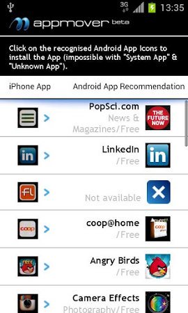 AppMover encuentra apps similares entre Android y iOS