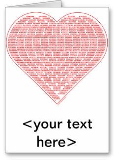 Tarjeta de San Valentín en código binario