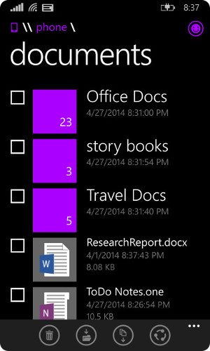 Windows Phone 8.1  tendrá un administrador de archivos