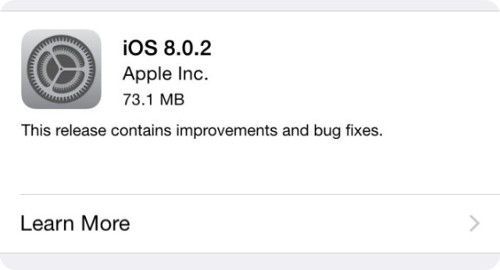 Llega iOS 8.0.2 y trae varios arreglos