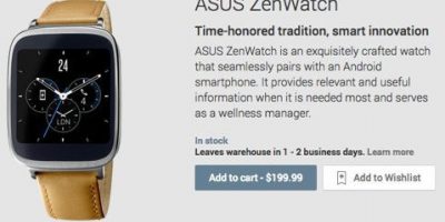 El Asus ZenWatch ya está disponible en Google Play