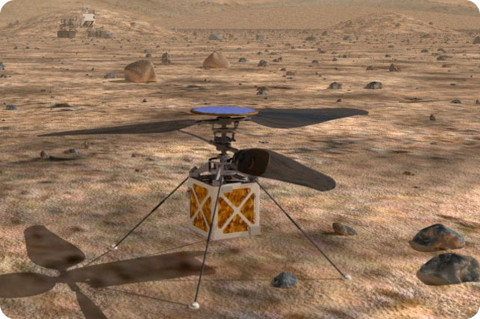 La NASA planea enviar un pequeño helicóptero a Marte