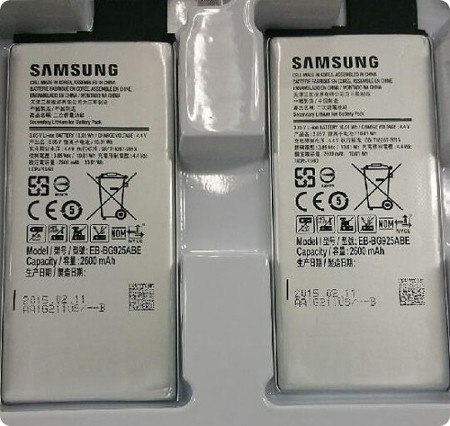 Esta es la batería del Galaxy S6