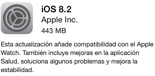 iOS 8.2 ya está disponible