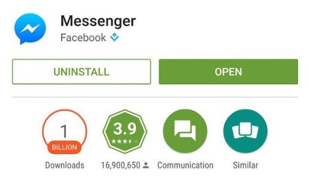 Facebook Messenger ya fue descargado más de 1000 millones de veces en Android