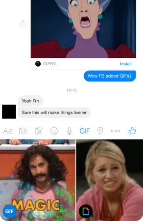 Facebook Messenger ya soporta el uso de GIFs