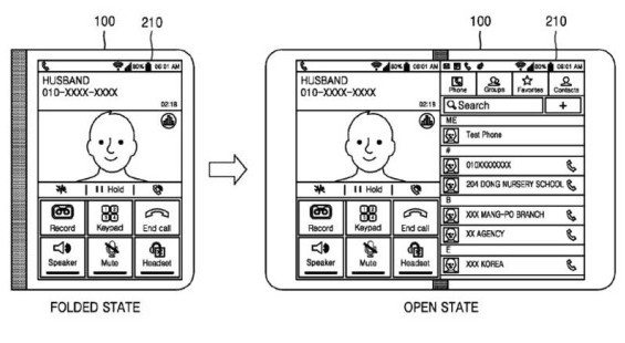 Samsung una patente revela un smartphone que se convierte en tablet