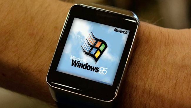 Windows 95 ejecutándose en un Apple Watch
