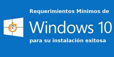 requisitos minimos de Windows 10
